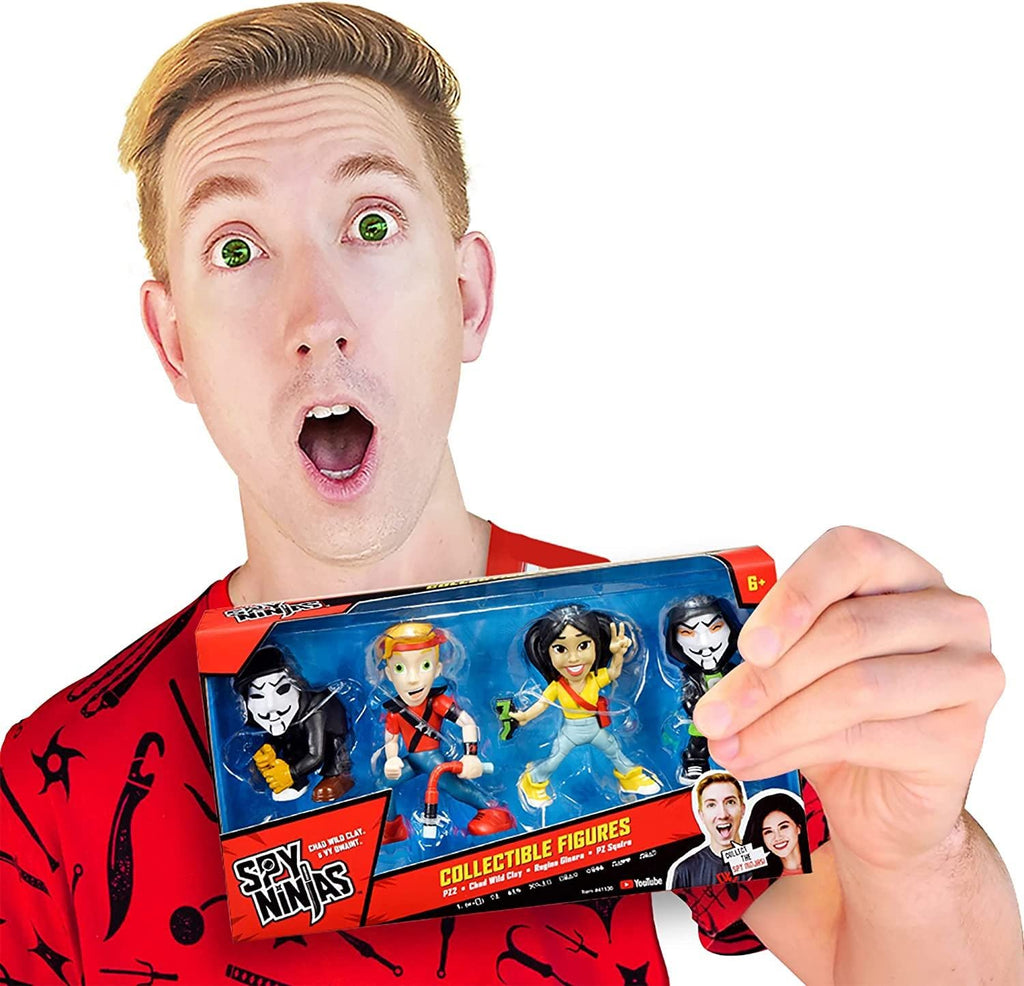Spy Ninjas Collectible Figure 4-Pack – Action Mystery Team Toy Set