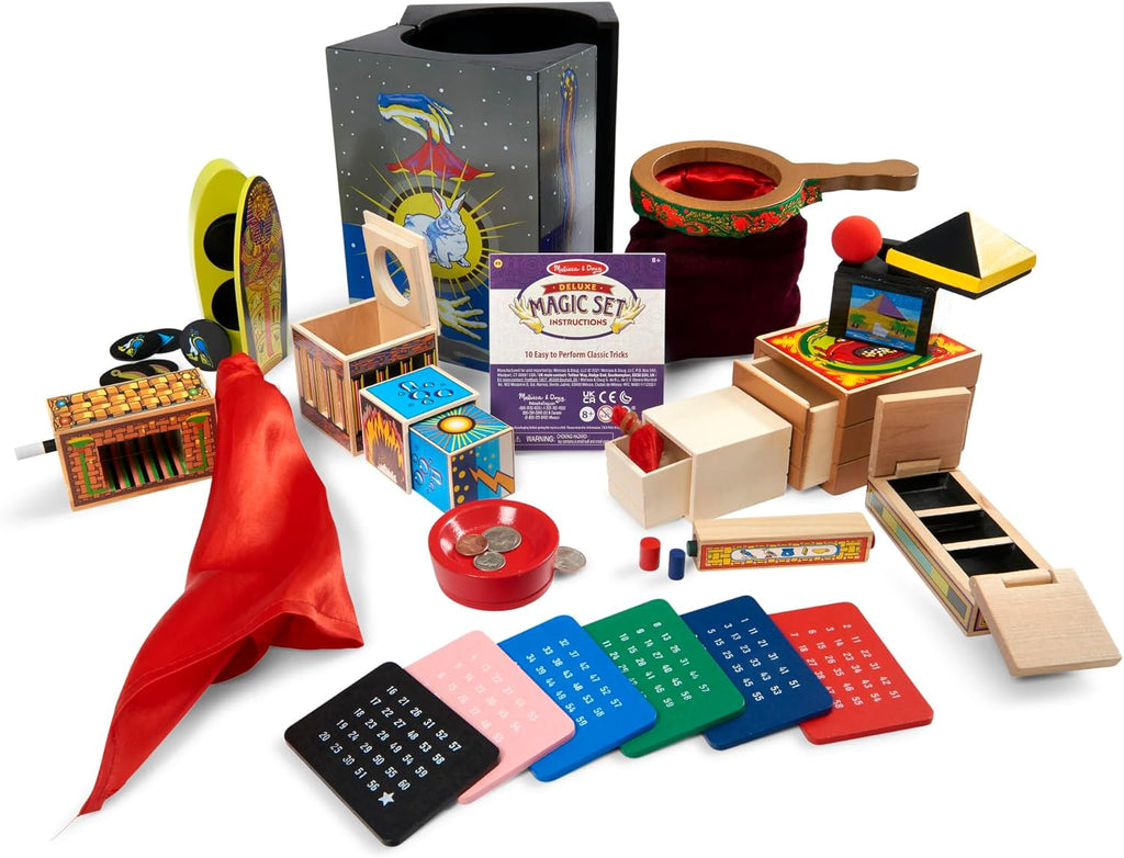 Solid-Wood Magic Set for Kids – 10 Classic Tricks Magician Prop Magic Kit