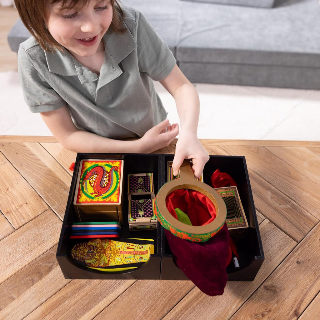 Solid-Wood Magic Set for Kids – 10 Classic Tricks Magician Prop Magic Kit