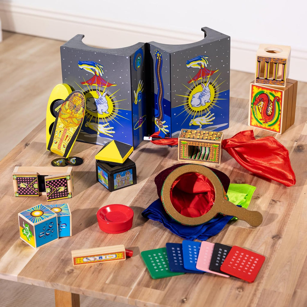 Solid-Wood Magic Set for Kids – 10 Classic Tricks Magician Prop Magic Kit