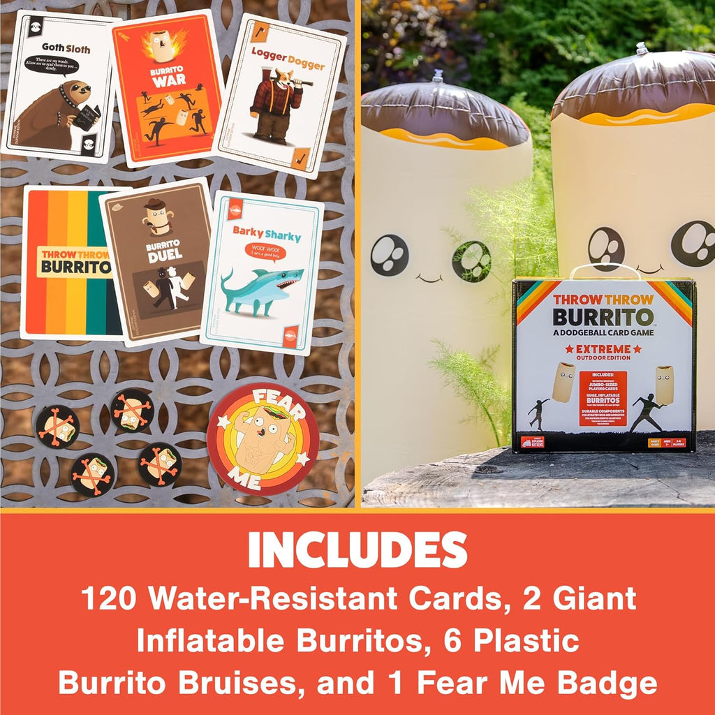Throw Throw Burrito Extreme Outdoor Edition – Giant Inflatable Dodgeball Card Game