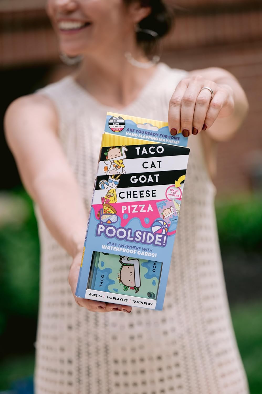 Taco Cat Goat Cheese Pizza Poolside Edition – Waterproof Card Game