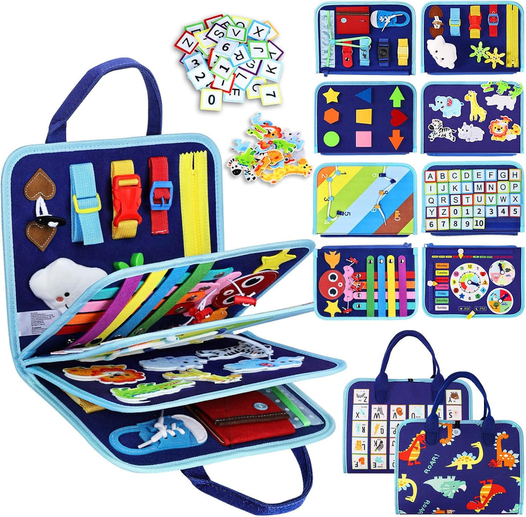 Montessori Busy Board for Toddlers – Sensory Activity Learning Toy for Fine Motor Skills Development