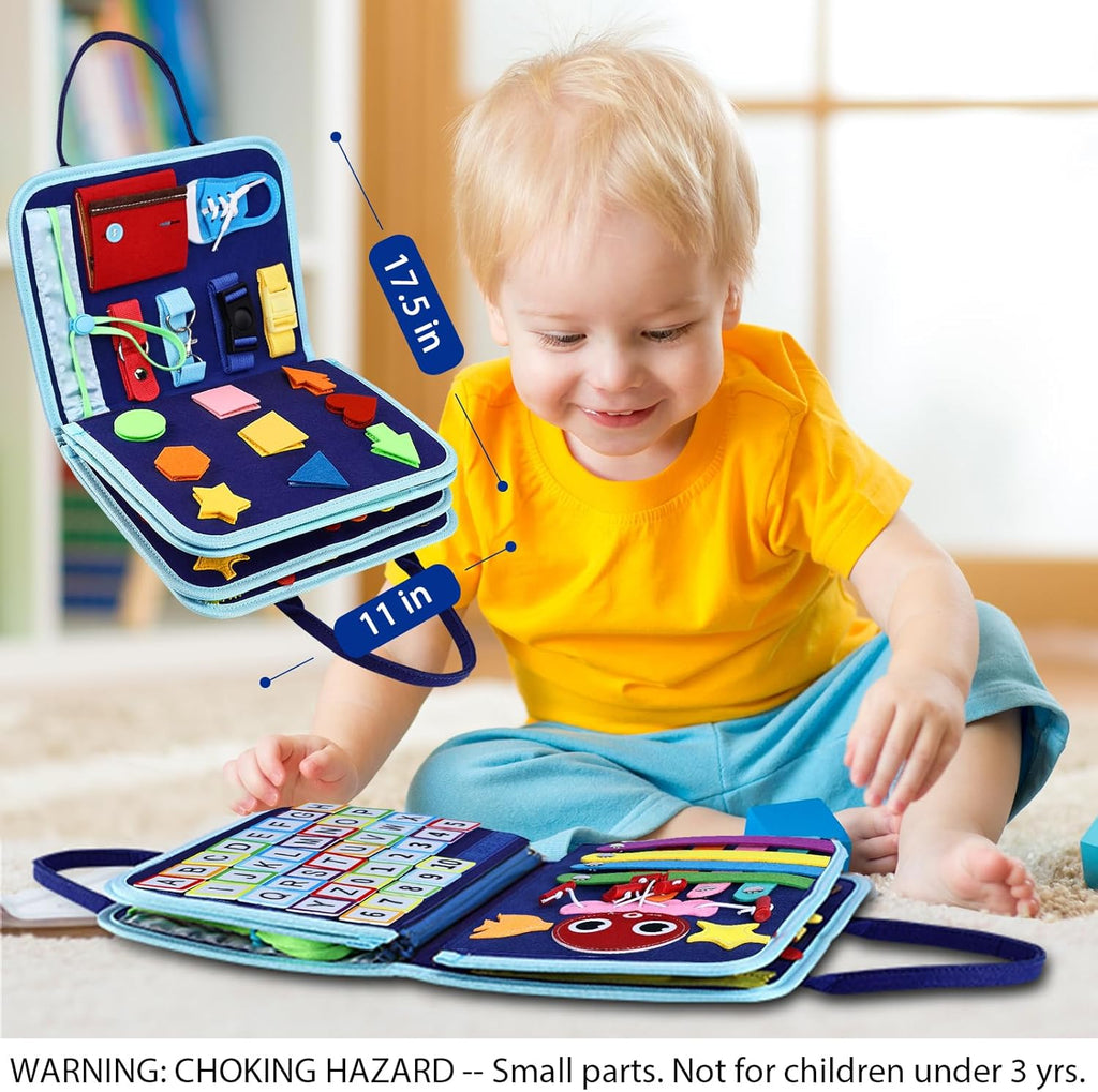 Montessori Busy Board for Toddlers – Sensory Activity Learning Toy for Fine Motor Skills Development