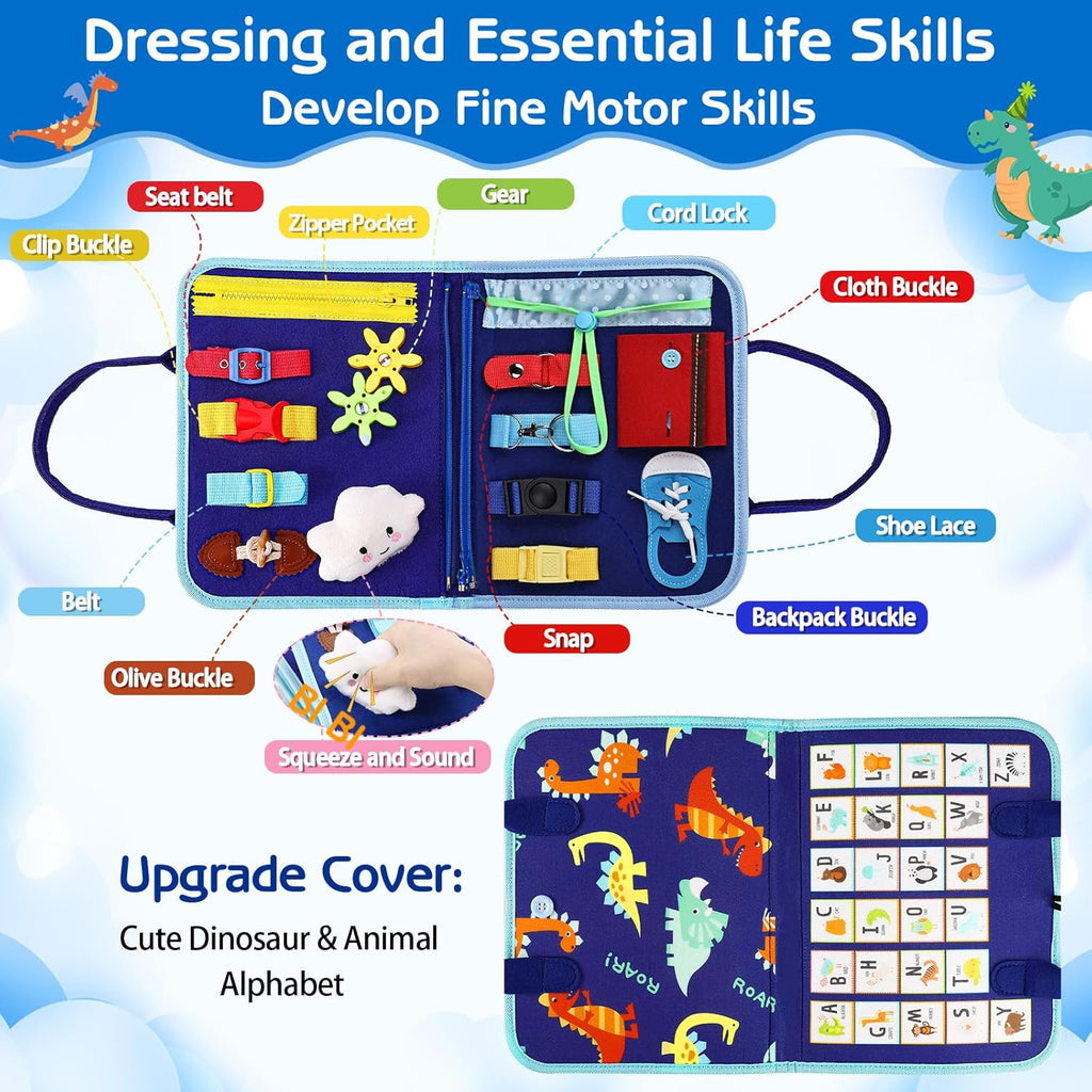 Montessori Busy Board for Toddlers – Sensory Activity Learning Toy for Fine Motor Skills Development