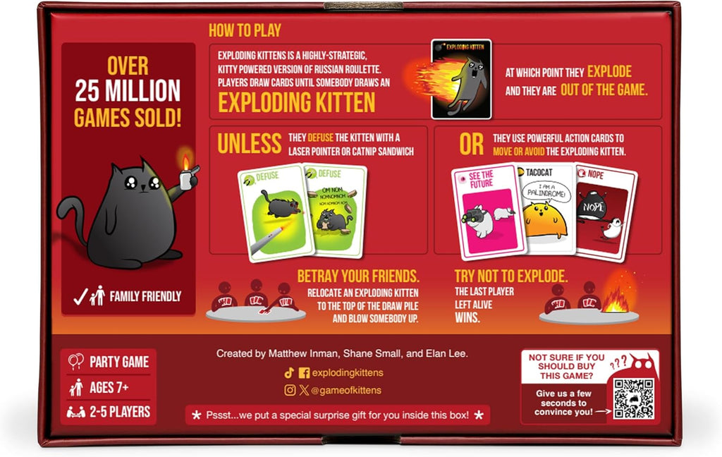 Exploding Kittens Original Edition – 2 to 5 Players Card Game