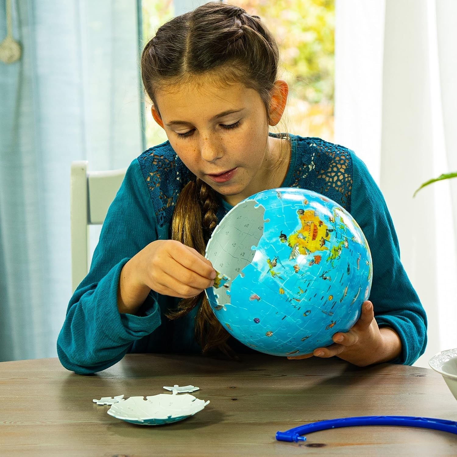 Children’s World Globe 180-Piece 3D Jigsaw Puzzle – Educational STEM Geography Toy