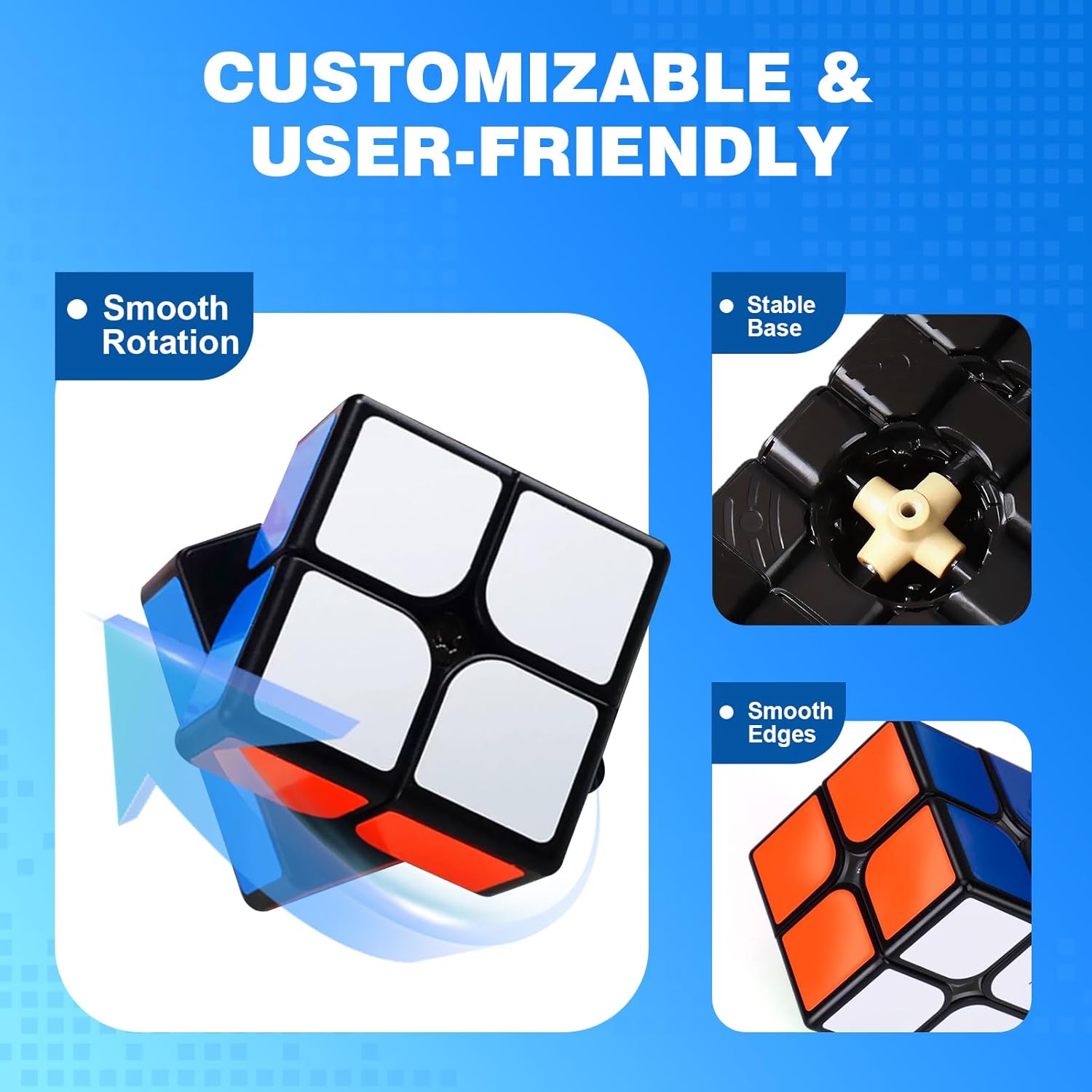 5-Pack Magic Speed Cube Set – 2x2, 3x3, 4x4 Puzzle Cubes for Kids