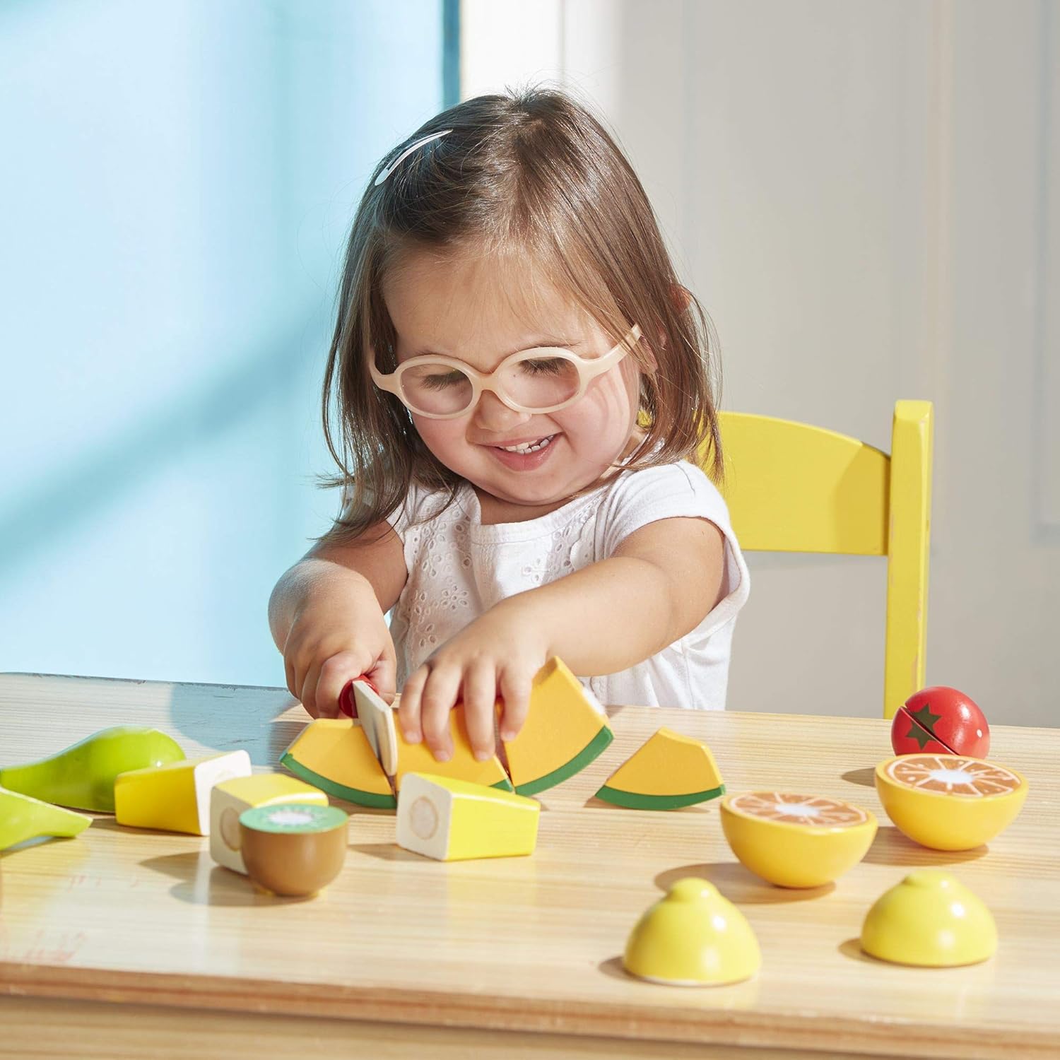 Wooden Food Cutting Set – Montessori Pretend Play Kitchen Toy for Kids & Early Learning Development