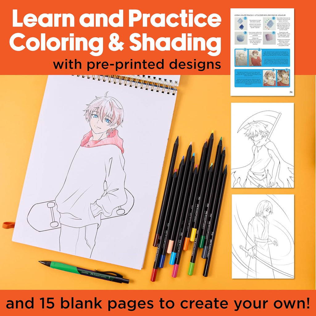 Anime Drawing Kit: Shonen Edition – Complete Manga Art & Character Drawing Set