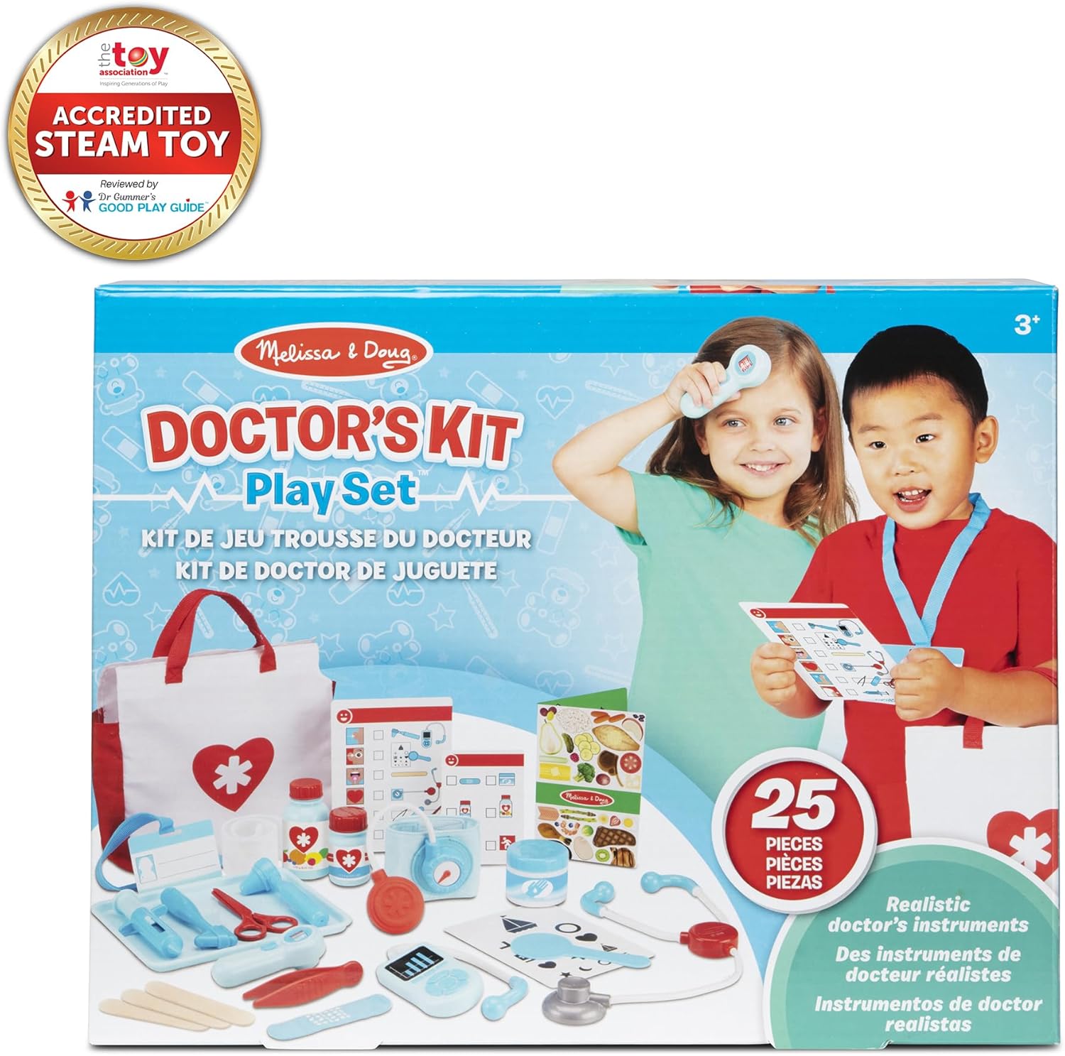 Get Well Doctor Kit – 25-Piece Kids Pretend Play Medical Toy Set for Toddlers & Early Learning Development