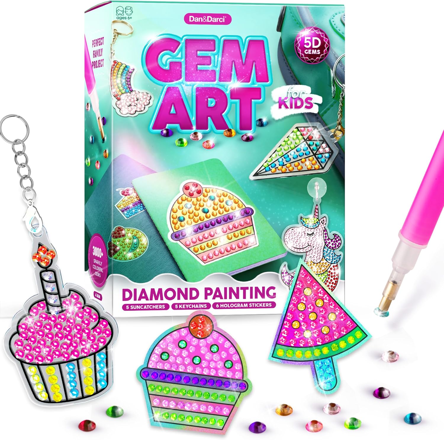 Diamond Art Kit for Kids – Gem Painting Craft Set for Creative Learning & Fun