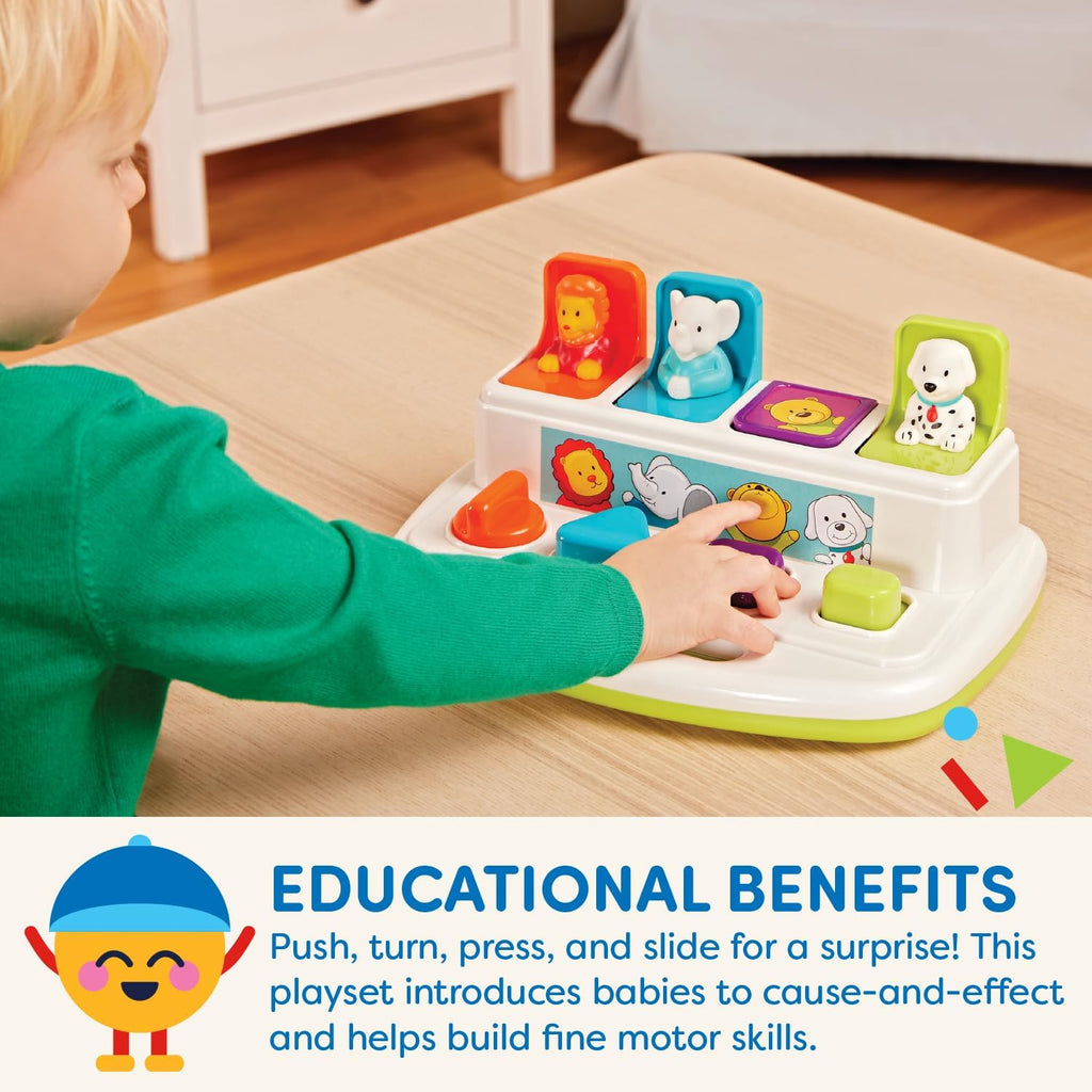 Pop-Up Pals Interactive Animal Toy – Montessori Early Learning Activity Toy for Babies & Toddlers