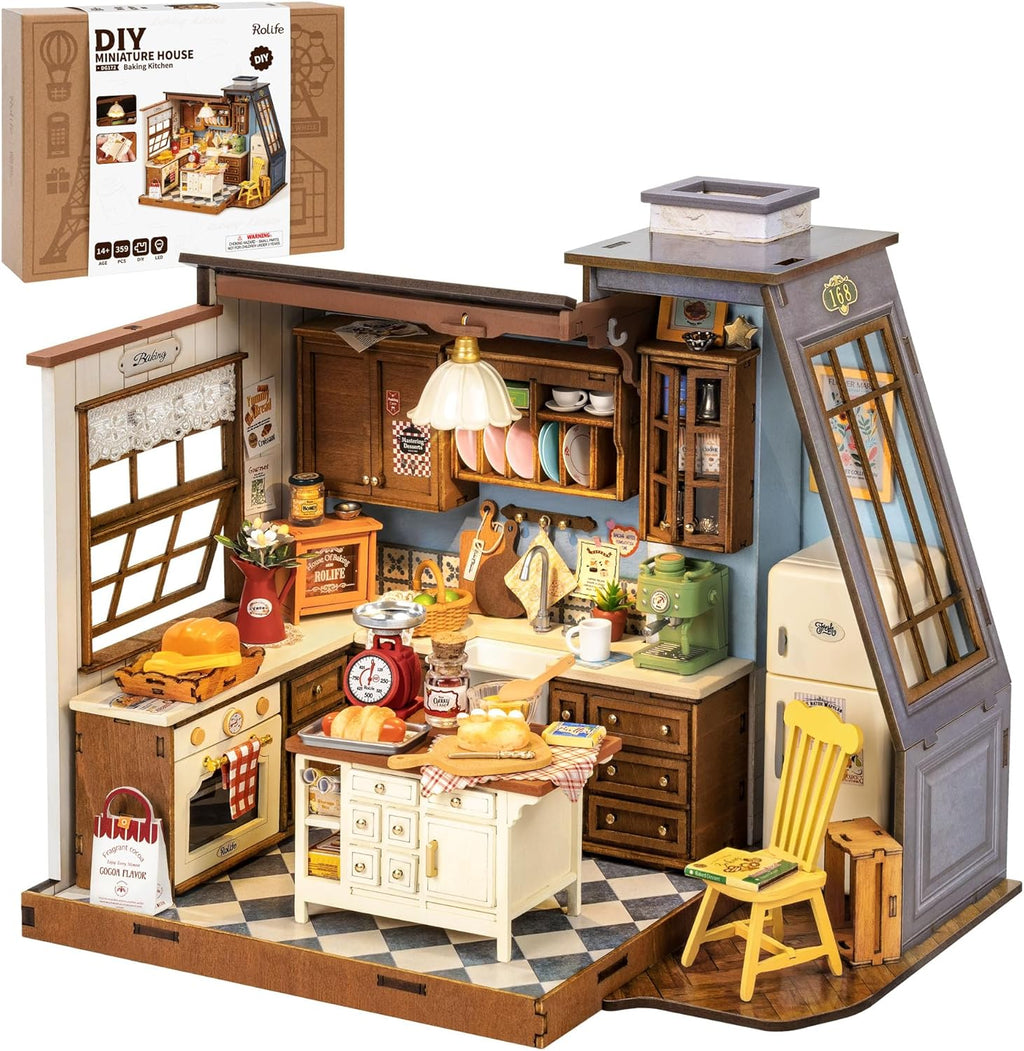 Baking Kitchen DIY Miniature Dollhouse Kit – Creative Miniature House Building Set
