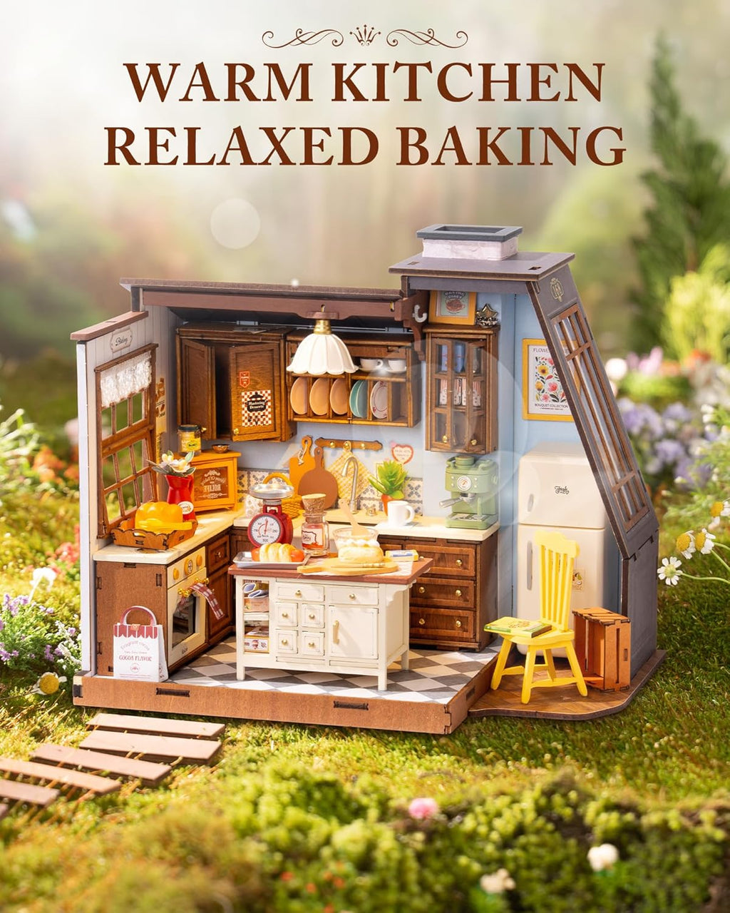 Baking Kitchen DIY Miniature Dollhouse Kit – Creative Miniature House Building Set