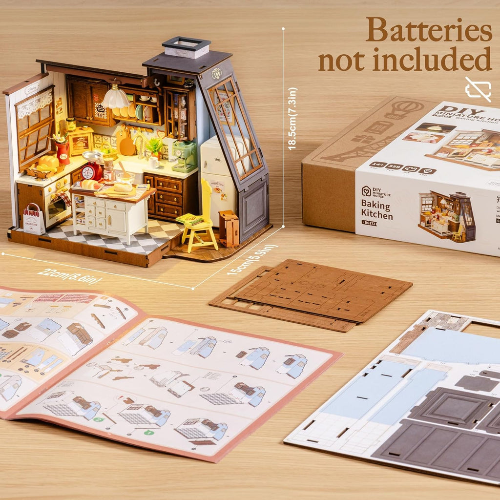 Baking Kitchen DIY Miniature Dollhouse Kit – Creative Miniature House Building Set