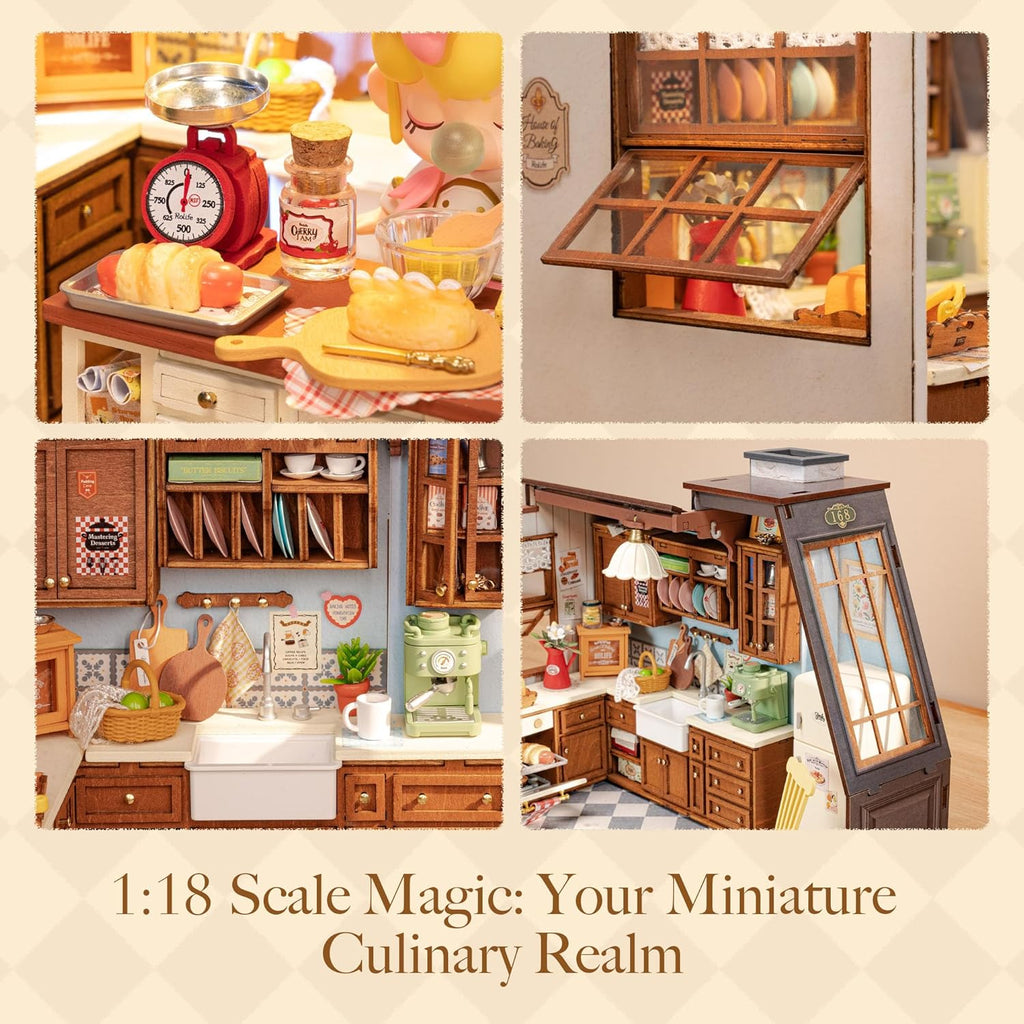 Baking Kitchen DIY Miniature Dollhouse Kit – Creative Miniature House Building Set