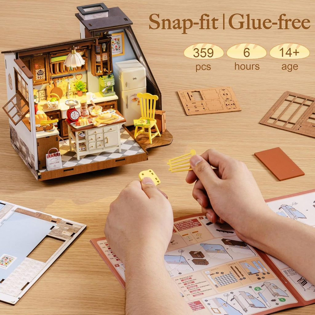 Baking Kitchen DIY Miniature Dollhouse Kit – Creative Miniature House Building Set