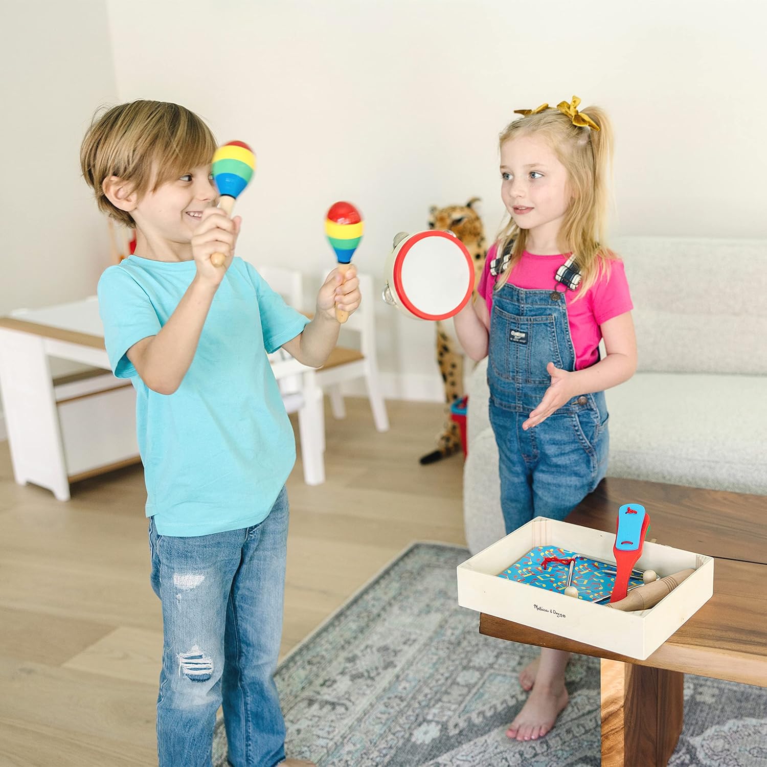 Band-in-a-Box Clap! Clang! Tap! – 10-Piece Musical Instrument Set for Kids Early Learning & Rhythm Development