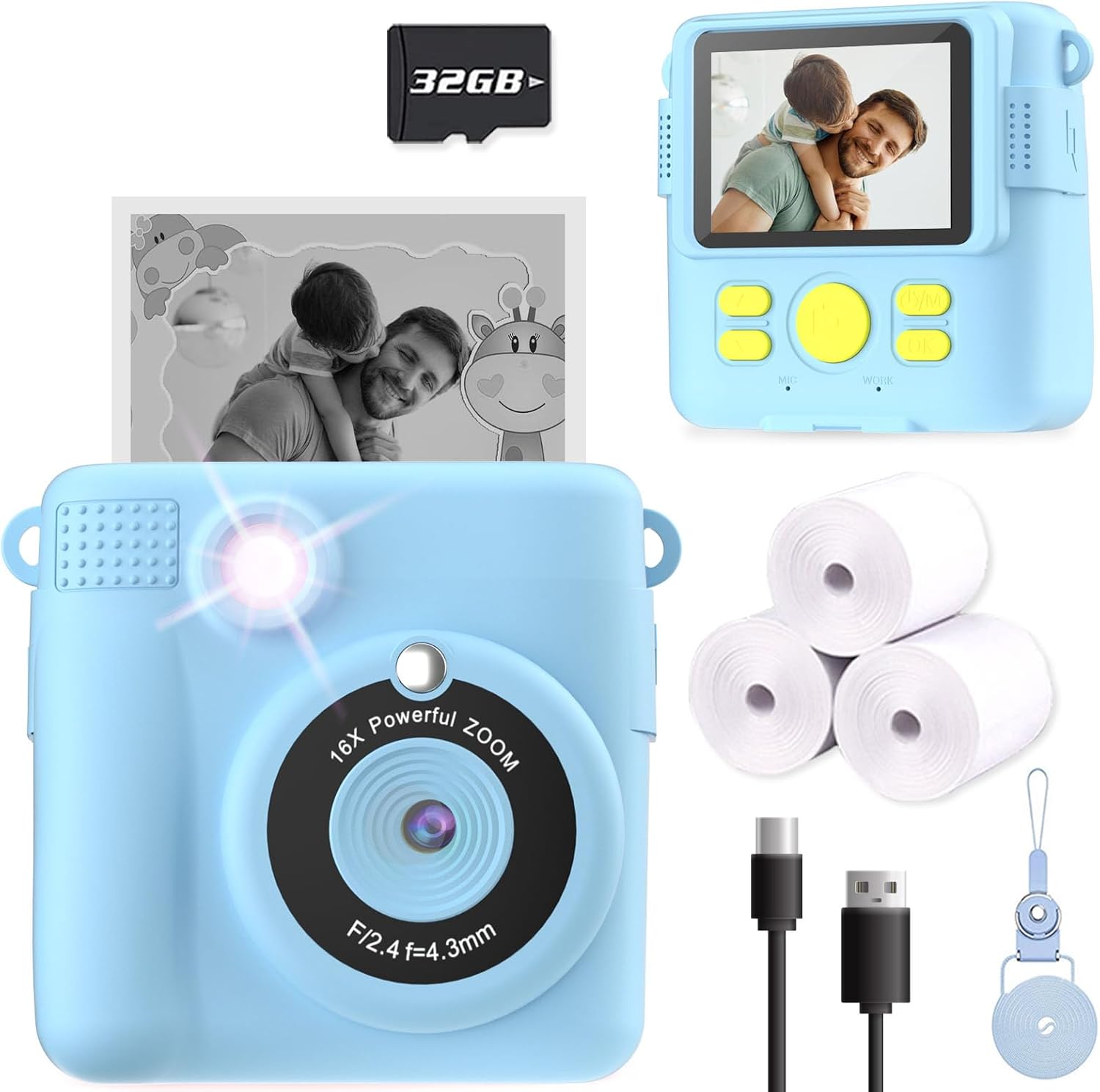 Kids Instant Print Camera – Digital Camera with Instant Photo Printing for Children