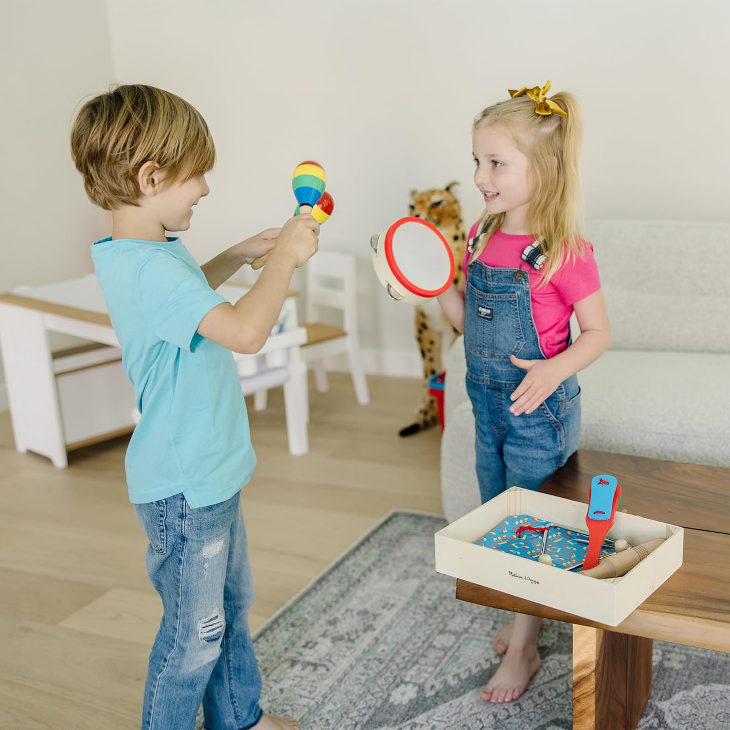 Band-in-a-Box Clap! Clang! Tap! – 10-Piece Musical Instrument Set for Kids Early Learning & Rhythm Development