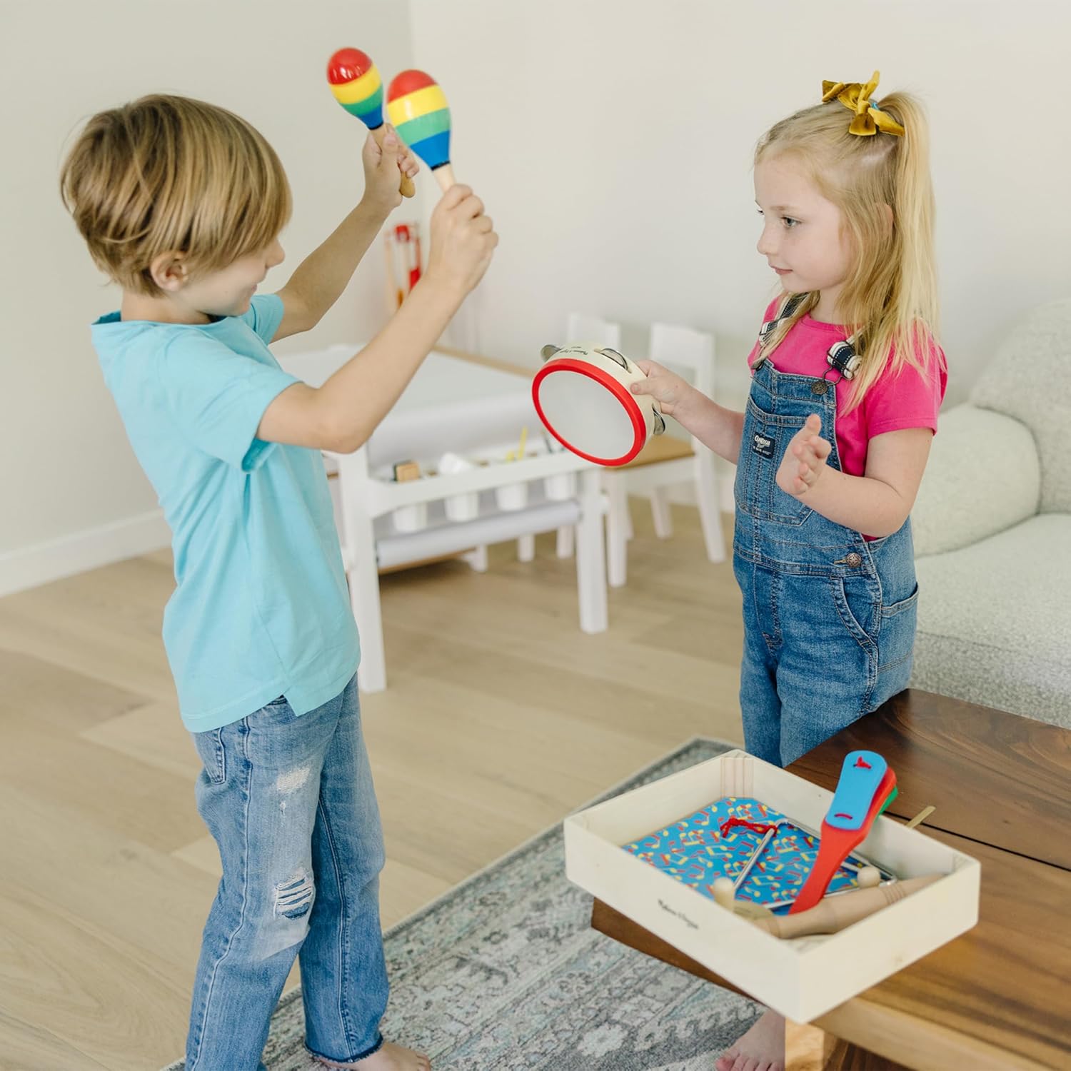 Band-in-a-Box Clap! Clang! Tap! – 10-Piece Musical Instrument Set for Kids Early Learning & Rhythm Development