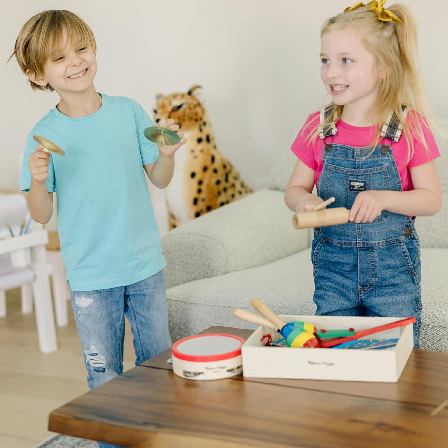 Band-in-a-Box Clap! Clang! Tap! – 10-Piece Musical Instrument Set for Kids Early Learning & Rhythm Development