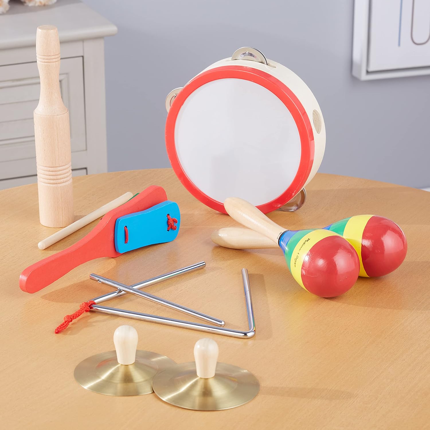 Band-in-a-Box Clap! Clang! Tap! – 10-Piece Musical Instrument Set for Kids Early Learning & Rhythm Development