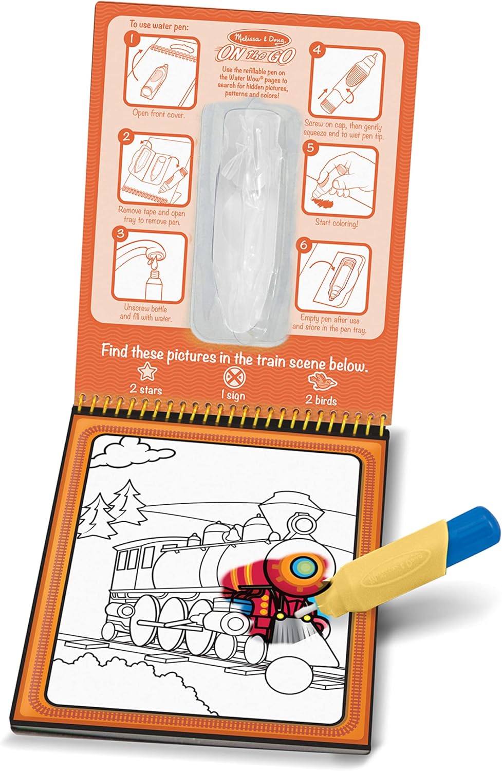 Water Wow! Mess-Free Coloring Book – Reusable Water-Reveal Activity Pad for Kids (Vehicles Theme)