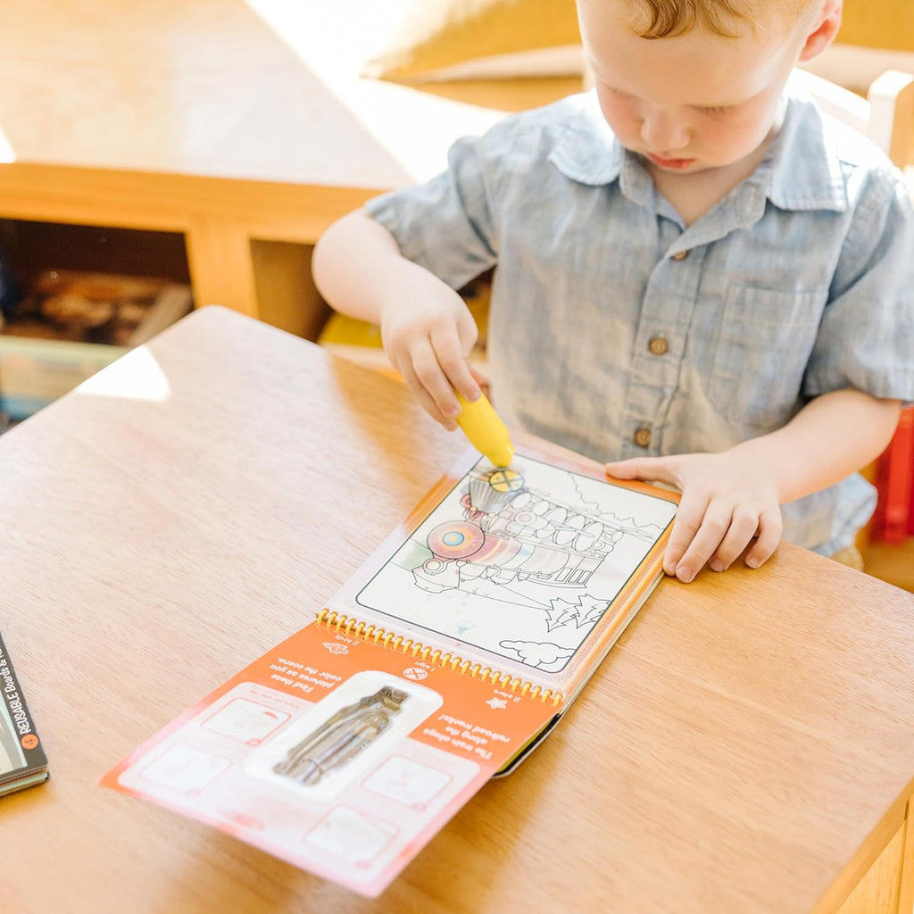 Water Wow! Mess-Free Coloring Book – Reusable Water-Reveal Activity Pad for Kids (Vehicles Theme)