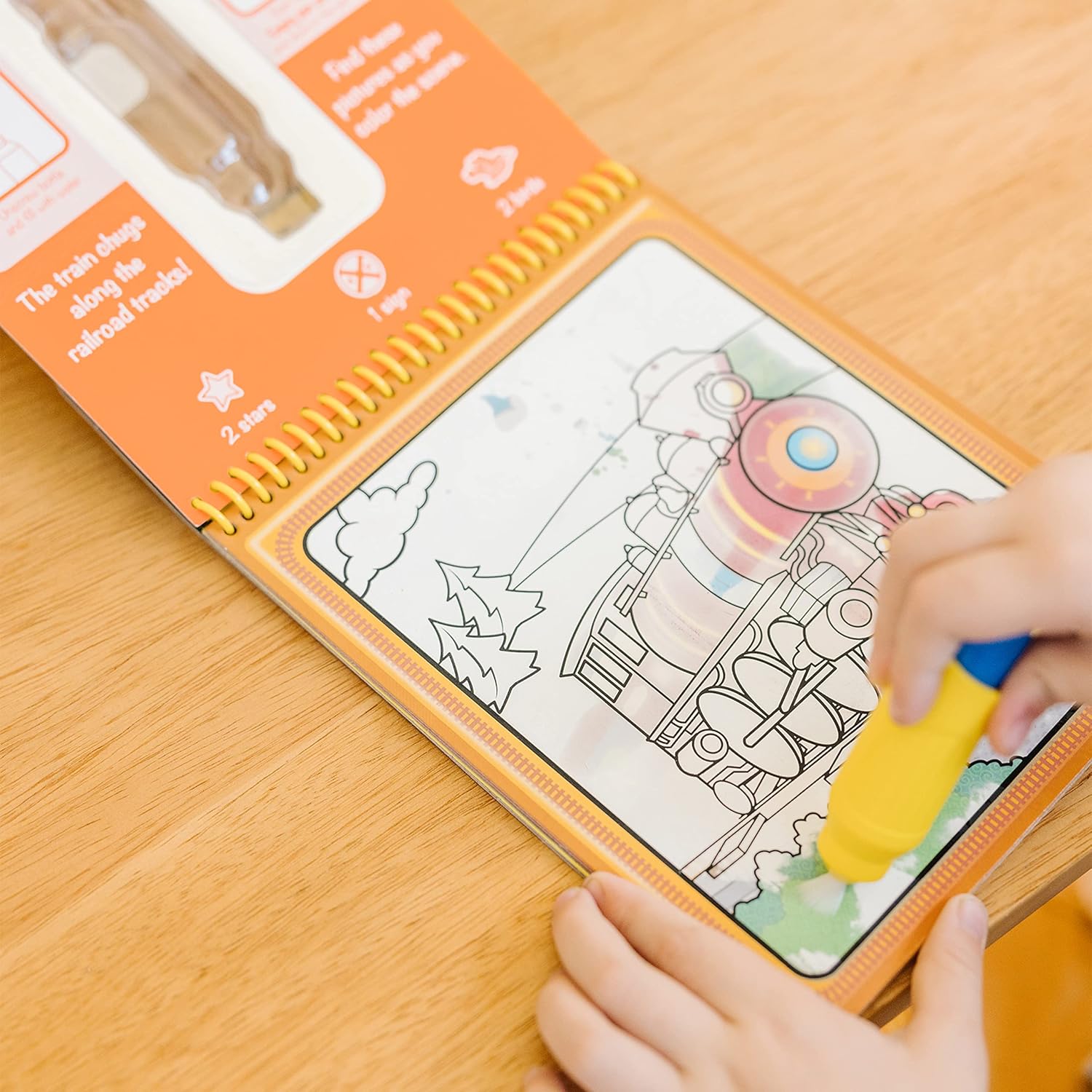 Water Wow! Mess-Free Coloring Book – Reusable Water-Reveal Activity Pad for Kids (Vehicles Theme)