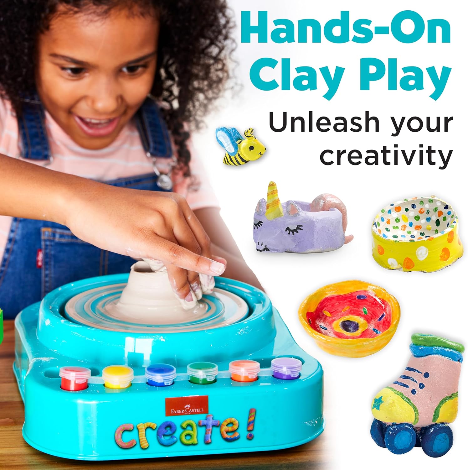 Pottery Studio Child Art Activity Kit – Creative Clay Modeling Set for Kids