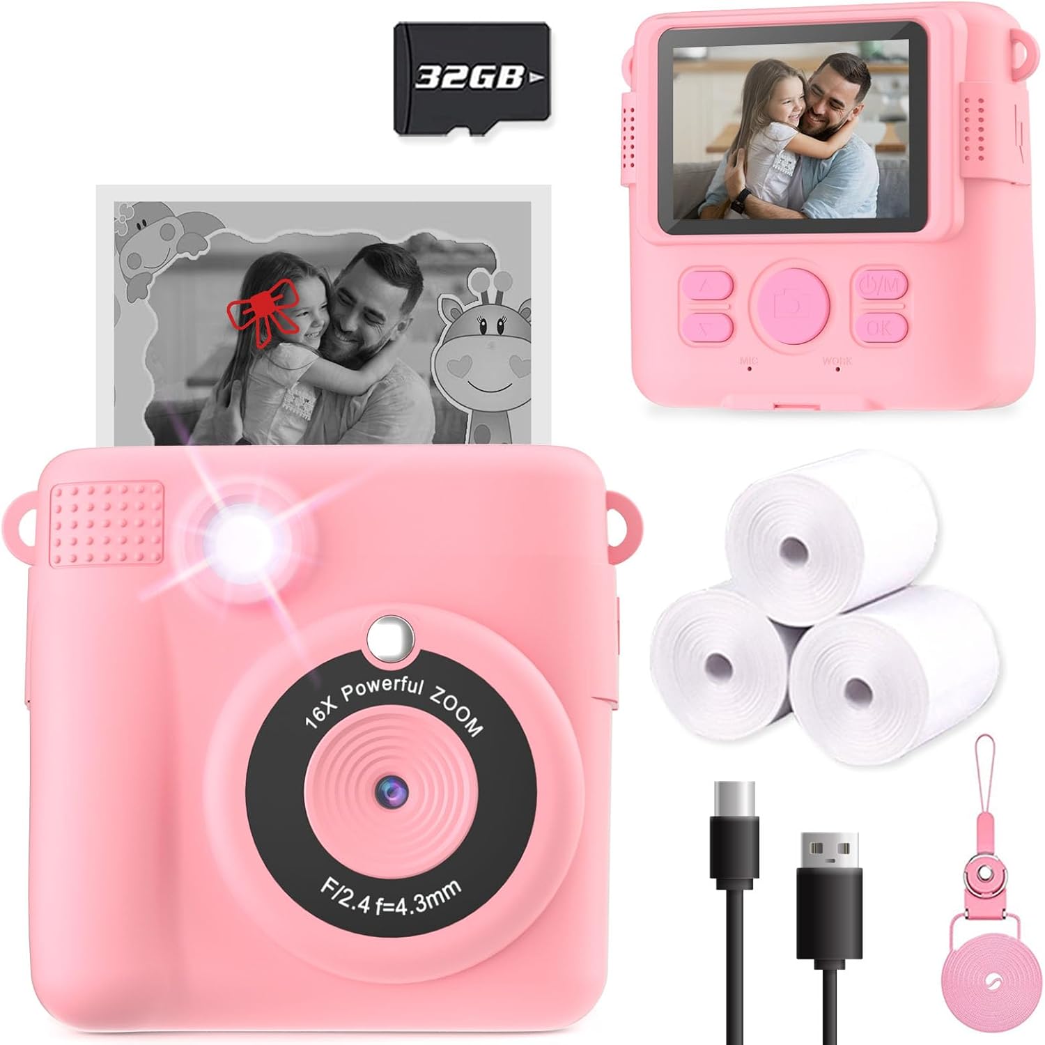 Kids Instant Print Camera – Digital Camera with Instant Photo Printing for Children