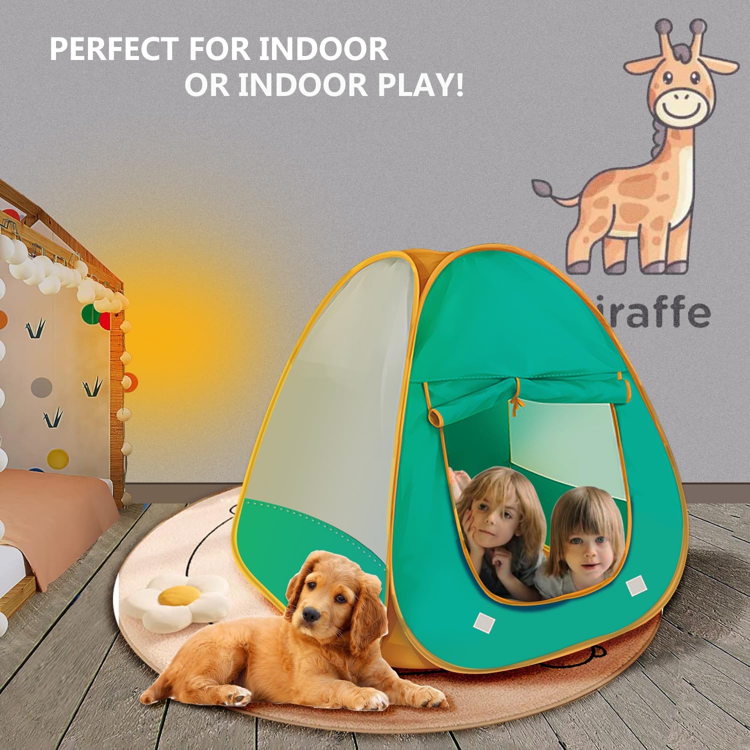 Kids Pop-Up Play Tent – Portable Indoor & Outdoor Playhouse for Imaginative Play, Reading & Adventure