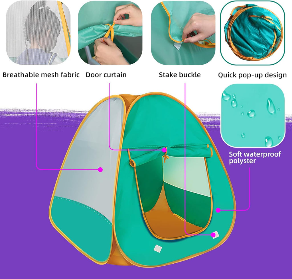 Kids Pop-Up Play Tent – Portable Indoor & Outdoor Playhouse for Imaginative Play, Reading & Adventure