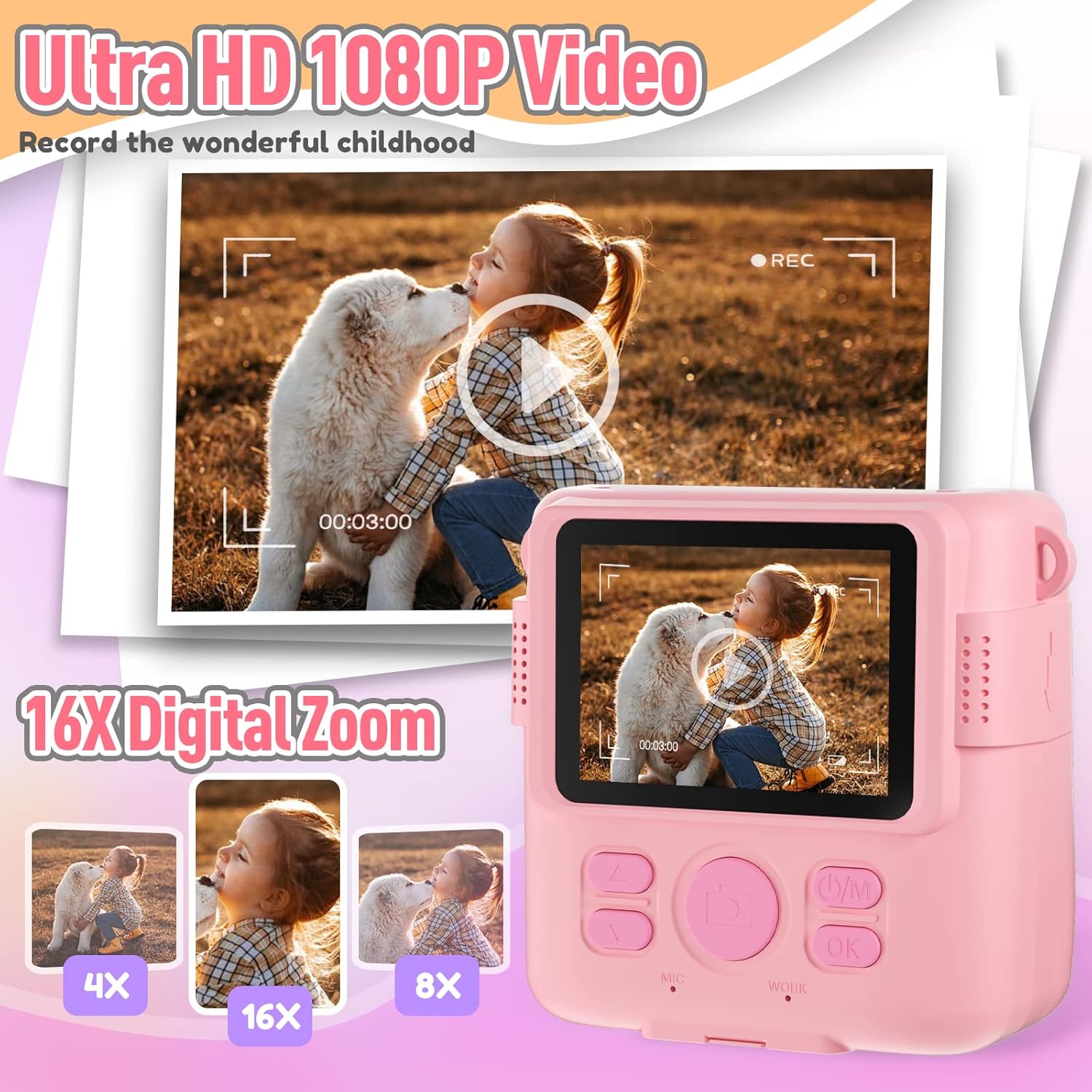 Kids Instant Print Camera – Digital Camera with Instant Photo Printing for Children