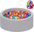 Foam Ball Pit for Toddlers with 100 Rainbow Balls – Soft Plush Indoor Play Pool for Babies & Kids, Sensory Activity Toy