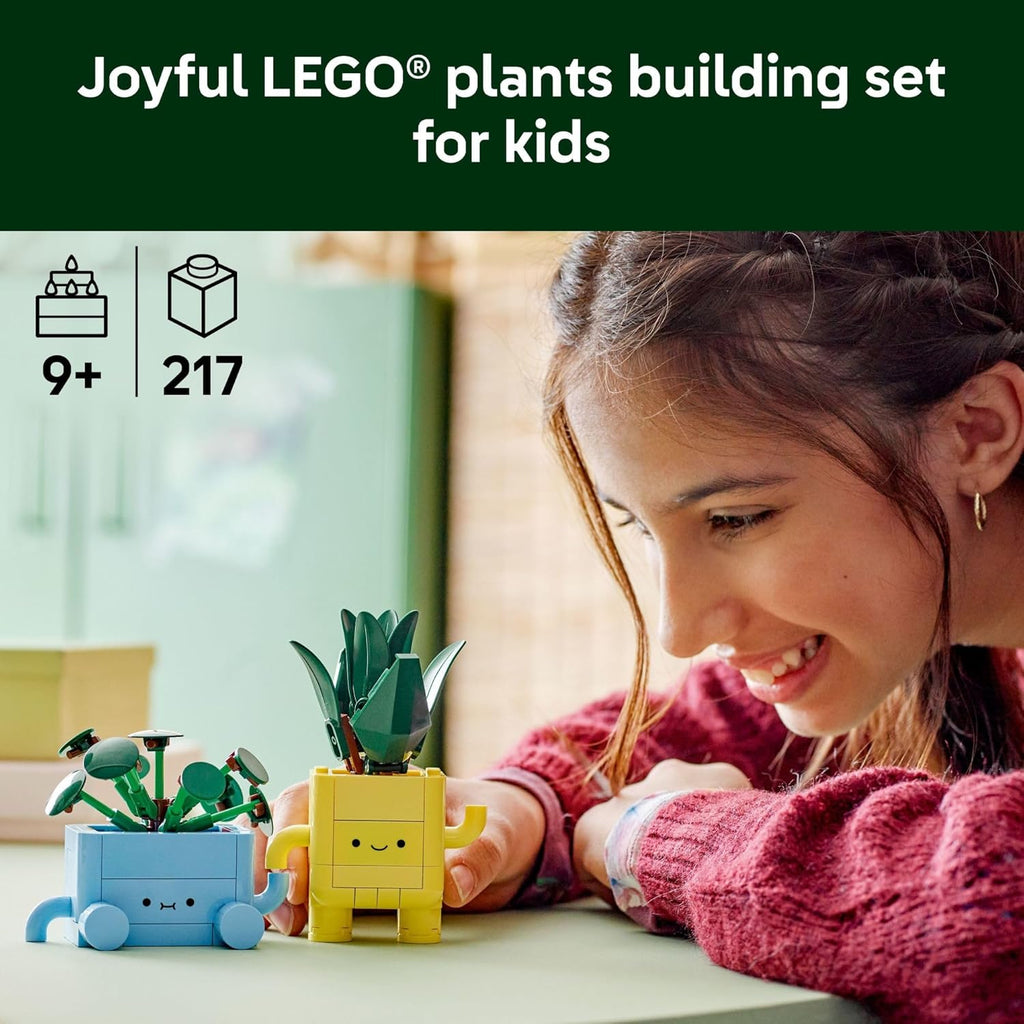LEGO Botanicals Happy Plants Building Toy for Kids – Creative Plant Building Set