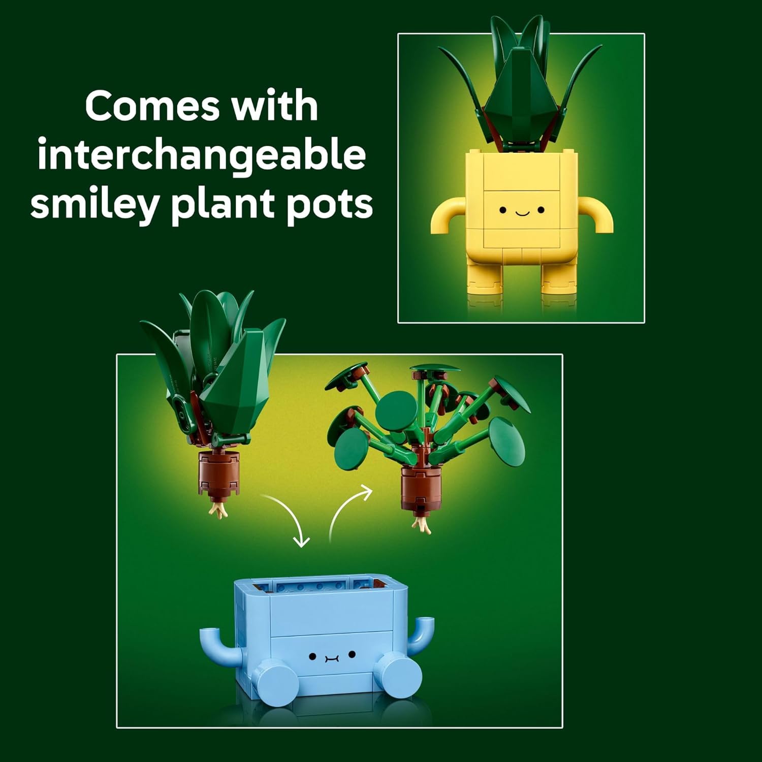 LEGO Botanicals Happy Plants Building Toy for Kids – Creative Plant Building Set