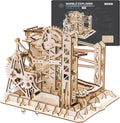 3D Wooden Marble Run Mechanical Gears Puzzle Kit – Brain Teaser Assembly Model Set
