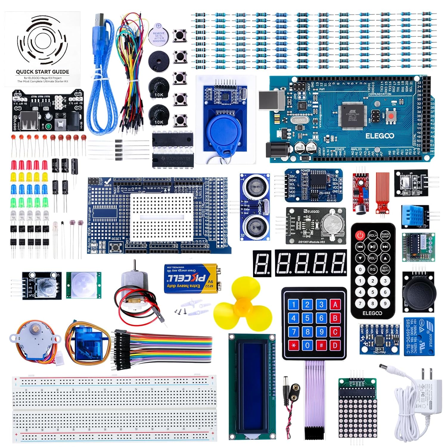 Mega R3 Project Ultimate Starter Kit – Compatible with Arduino IDE Development Board Set