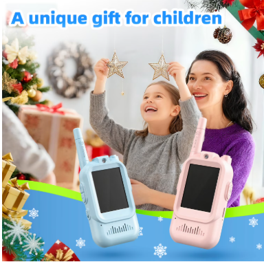 Kids Video Walkie Talkies with HD Camera – 1300FT Long Range, 2.0" IPS Screen, Voice Changer & USB-C Rechargeable (2-Pack)