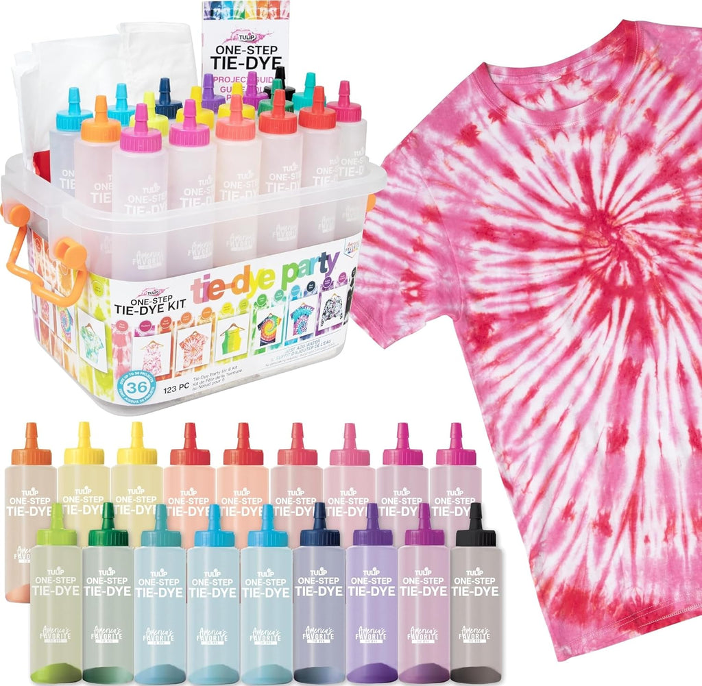 One-Step Tie-Dye Party Kit – Easy DIY Tie Dye Craft Set for Kids