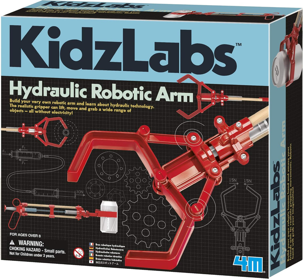 Hydraulic Robot Arm Kids Science Kit – STEM Engineering Building Toy