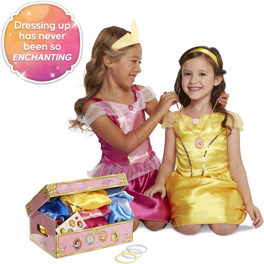 Princess Dress Up Trunk Deluxe 21-Piece Costume Set for Girls – Pretend Play Fashion Accessories Kit for Imaginative Role Play & Princess Fun