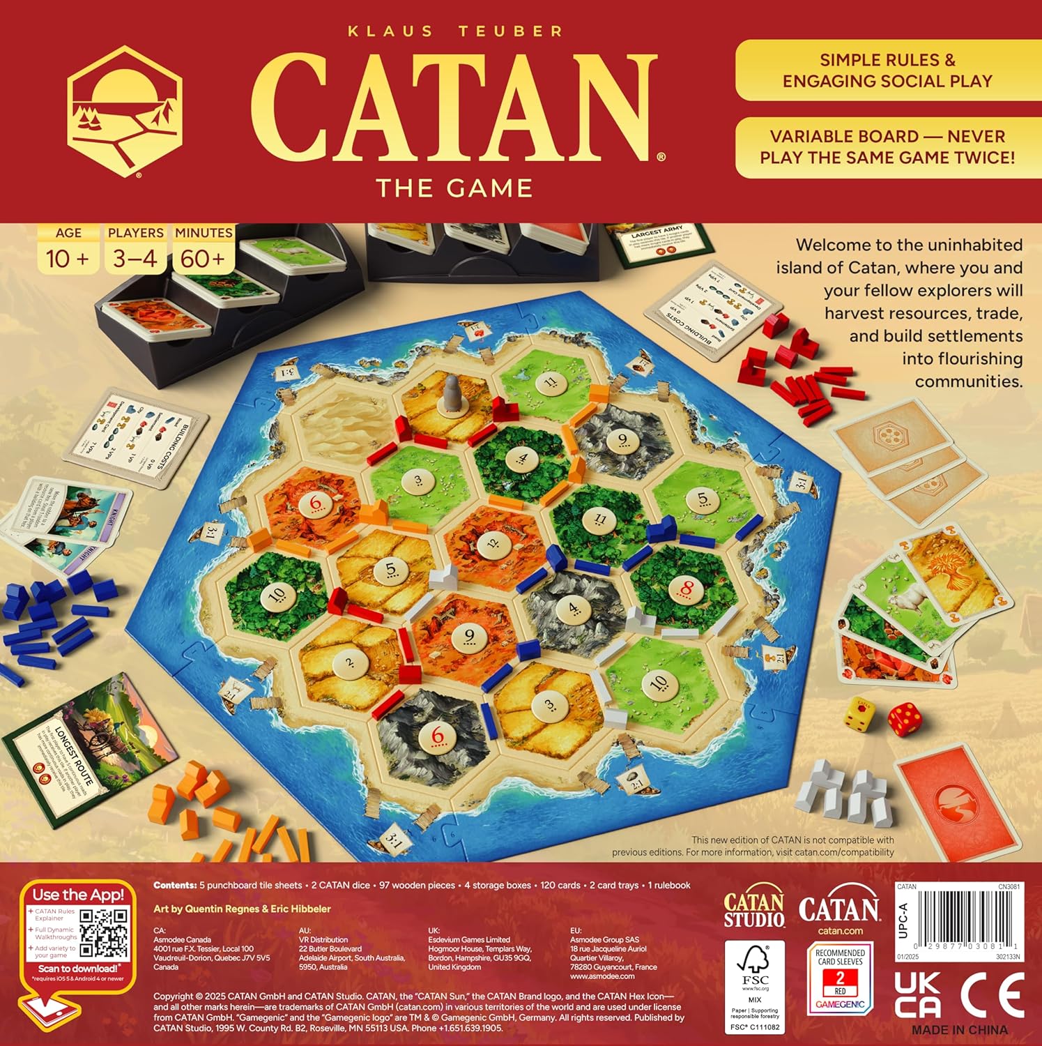 CATAN 6th Edition Family Strategy Board Game – Trade, Build & Settle Adventure Game