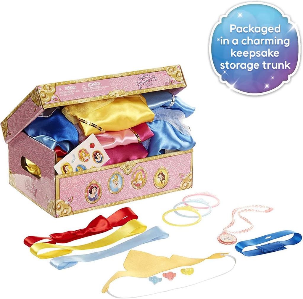 Princess Dress Up Trunk Deluxe 21-Piece Costume Set for Girls – Pretend Play Fashion Accessories Kit for Imaginative Role Play & Princess Fun