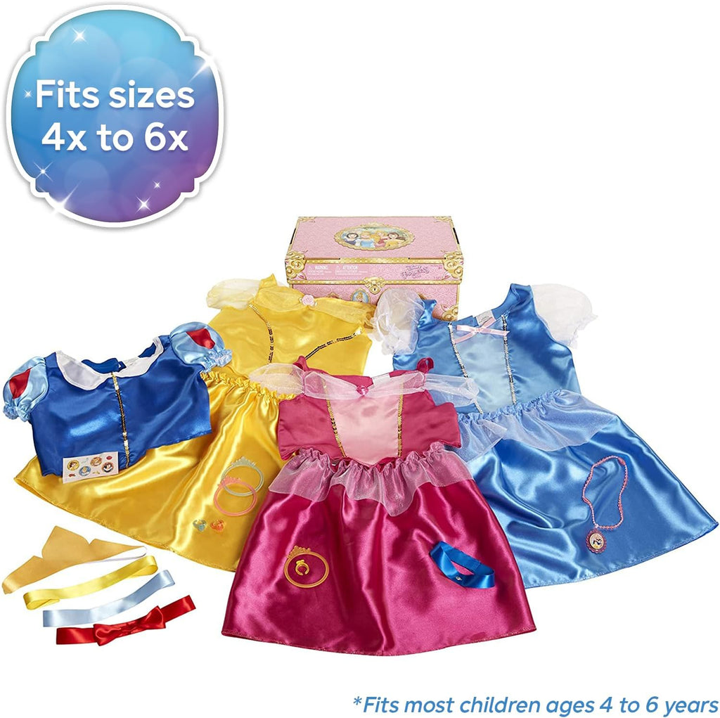 Princess Dress Up Trunk Deluxe 21-Piece Costume Set for Girls – Pretend Play Fashion Accessories Kit for Imaginative Role Play & Princess Fun