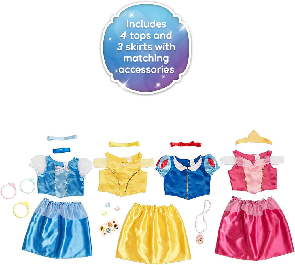 Princess Dress Up Trunk Deluxe 21-Piece Costume Set for Girls – Pretend Play Fashion Accessories Kit for Imaginative Role Play & Princess Fun