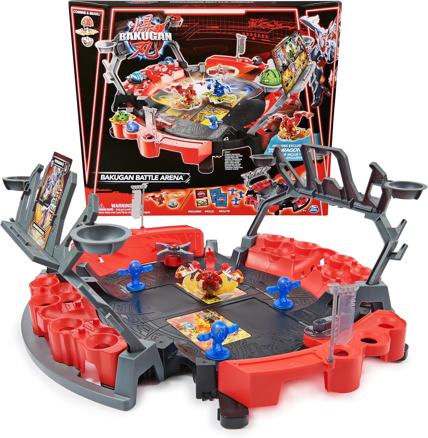 Bakugan Battle Arena Playset with Exclusive Special Attack Dragonoid - Customizable Battle Stadium